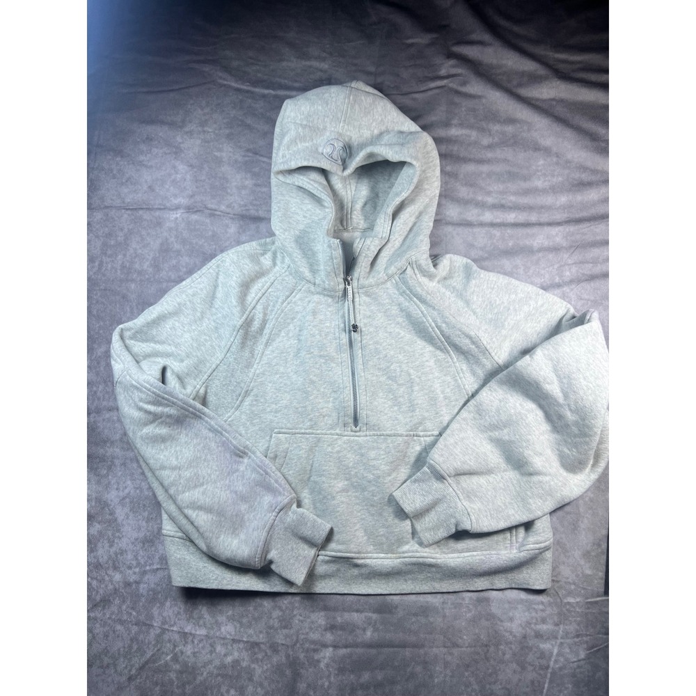 Lululemon Scuba Oversized Half-Zip Hoodie Womens M/L Grey Heathered Fleece